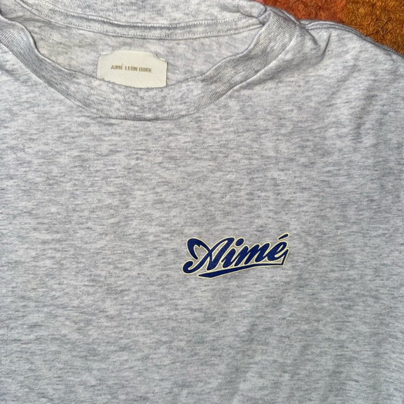Aimé Leon Dore Cycling Logo Tee 'Silver Mix' S - Picture 4 of 5